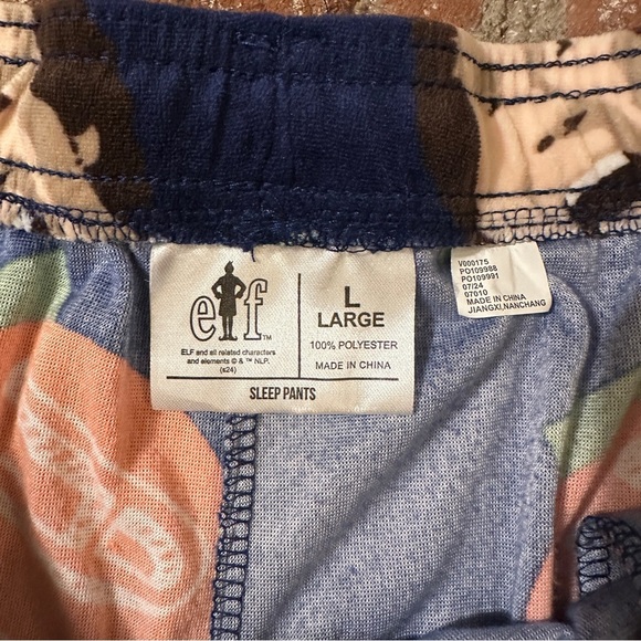 ELF Kids Pajama Bottoms in Navy with Fun Prints - Picture 6 of 15
